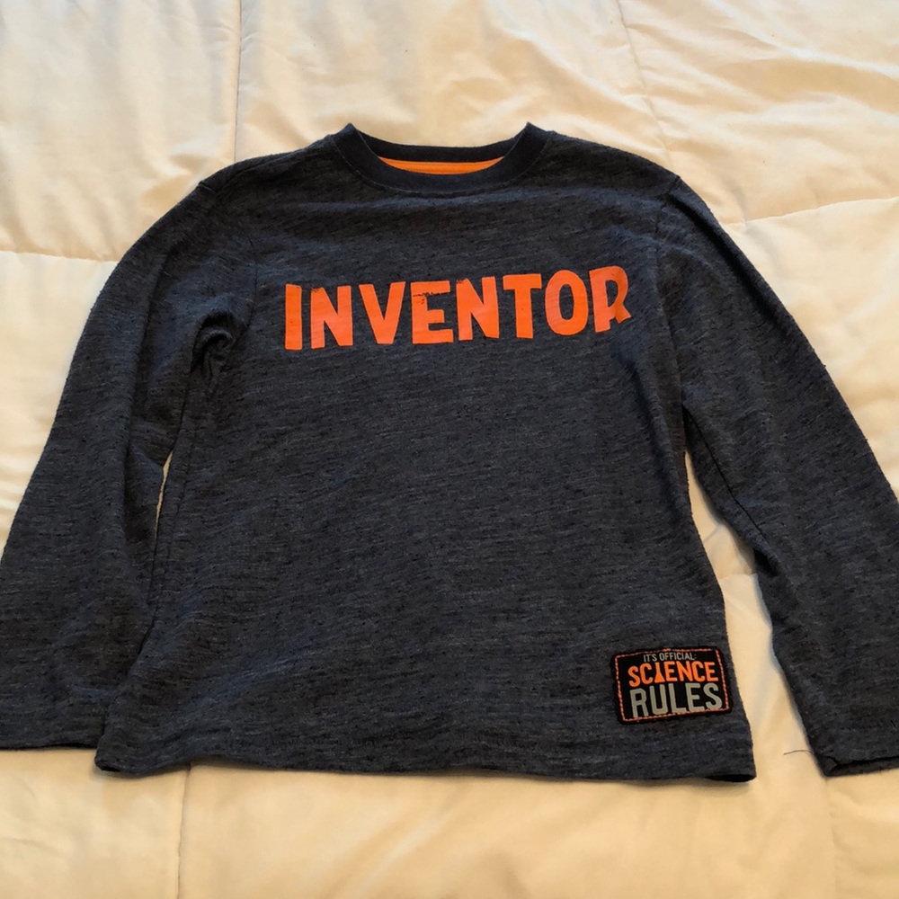 Boy Size XS Heather Blue long sleeve shirt